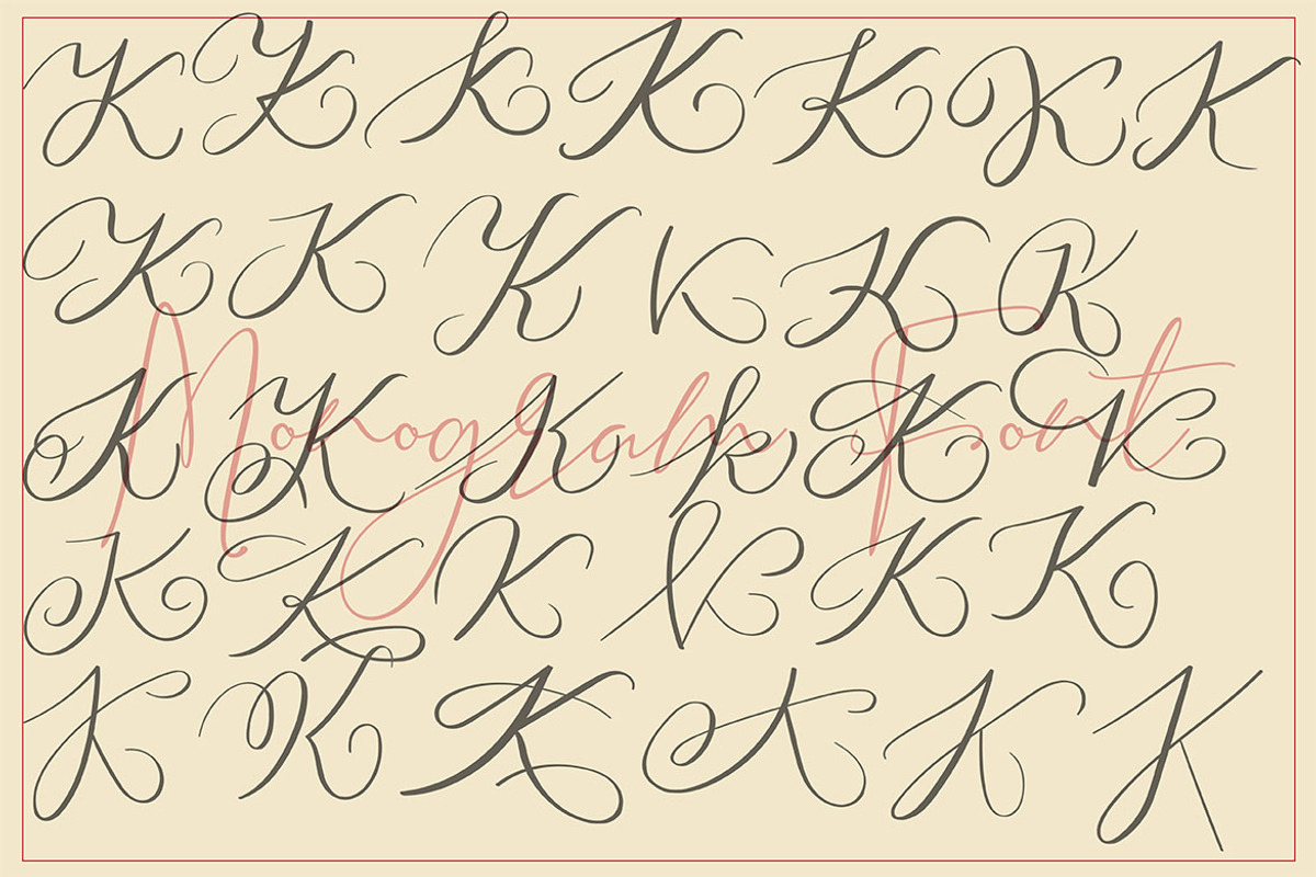 MONOGRAMS BUNDLE A to Z, a Script Font by AMINMARIO (Photo 18 of 37)