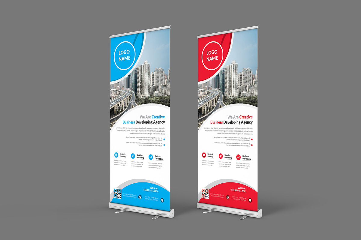 Roll Up Banner, a Stationery Template by ZAAS (Photo 2 of 7)