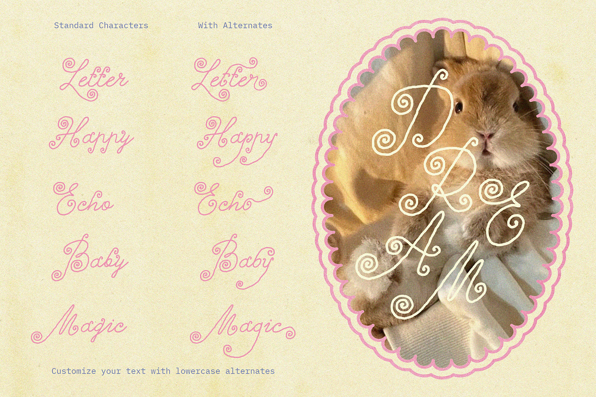 Curly Story Cute Script Font, a Script Font by AnMark (Photo 10 of 11)