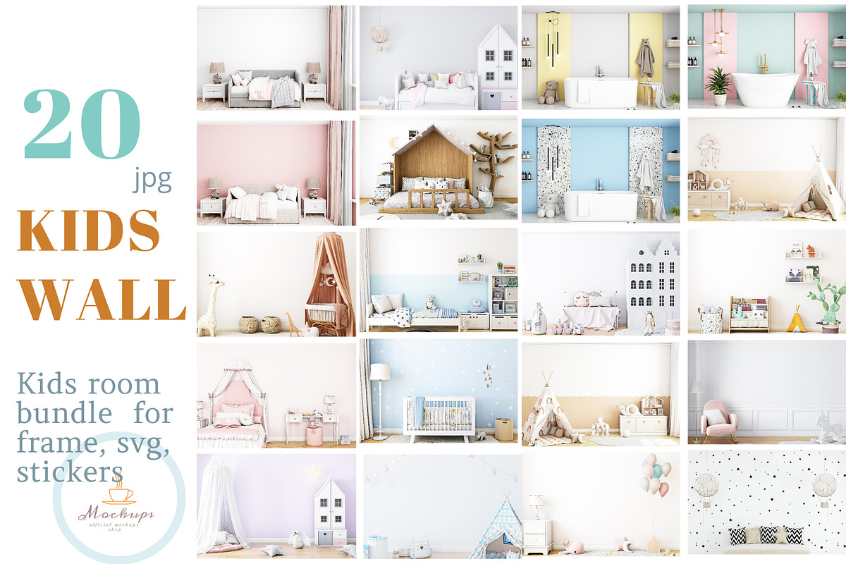 Kids Wall Bundle (jpg) - 46, a Print Template by Mockup Shop (Photo 1 of 8)