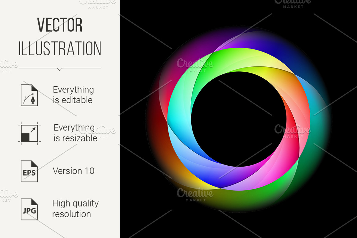 Colorful spiral ring., a Wallpaper Graphic by DvargShop