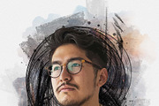 Abstract Portrait Watercolor Art, an Action Add-On by Photoshop Action (Thumbnail 17 of 21)
