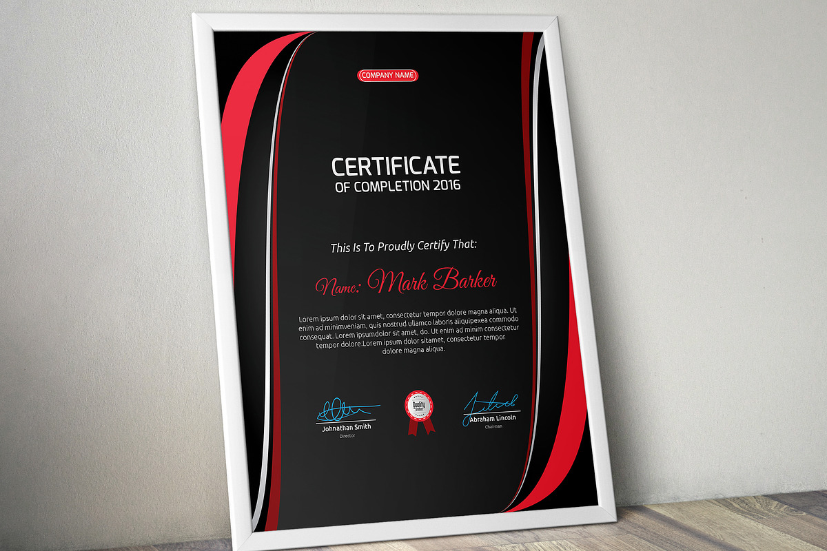 Certificate Word | PSD | AI, a Stationery Template by Curve Design (Photo 3 of 3)