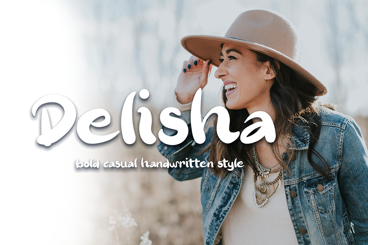 Delisha - Handwritten Font, a Script Font by ivan_artnivora (Photo 1 of 4)
