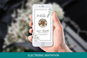 Minimalist Floral Funeral Invitation, an Invitation Template by SmmrDesign (Thumbnail 3 of 8)