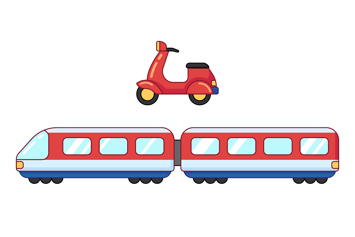 Cute cartoon transport set, a Transportation Illustration by Cmeree (Photo 4 of 4)