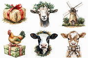 Christmas Farm Sublimation Clipart, an Illustration by Craft Nest (Thumbnail 5 of 6)