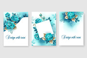 Invitation with turquoise roses, a Decorative Illustration by blackmoon9 (Thumbnail 1 of 3)