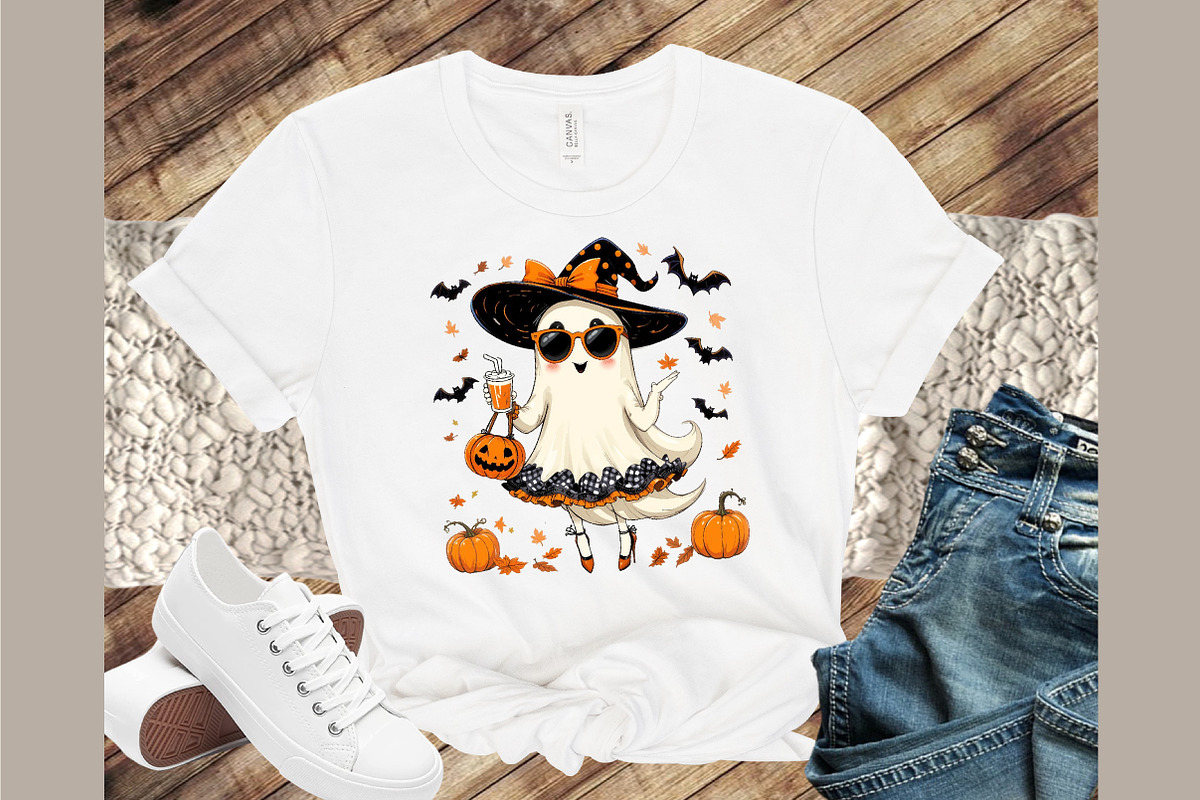Cute Funny Ghost Pumpkin Halloween P, an Illustration by Sublimation Artist (Photo 4 of 9)