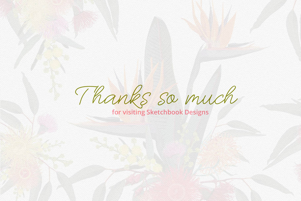 Tropical Australian Blooms, a Pattern Graphic by Sketchbook Designs (Photo 9 of 9)