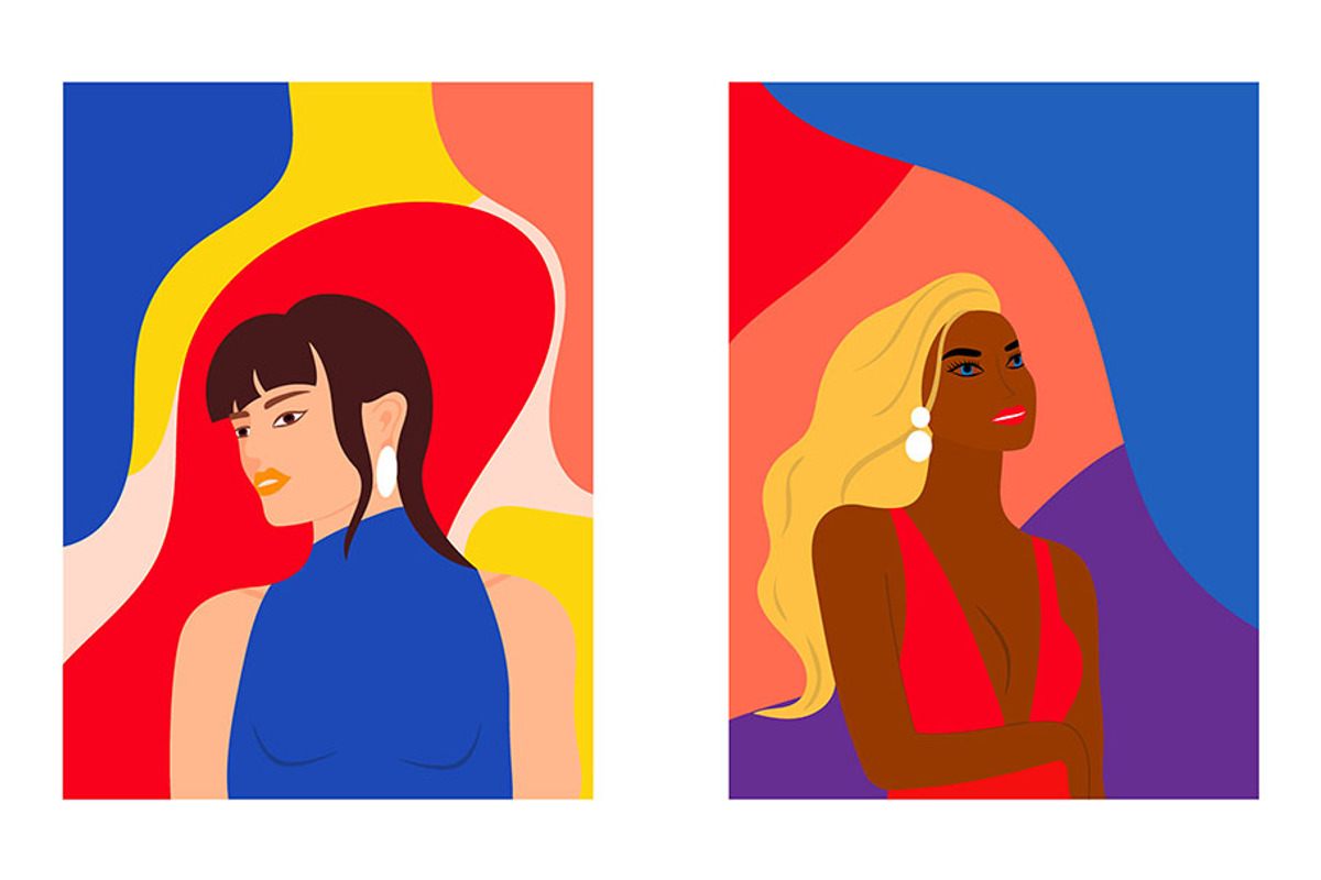 Fashion portraits of beautiful women, a Person Illustration by David Khelashvili