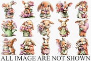 Whimsical Mother's Day Bunny Clipart, a Seasonal Illustration by Canvas Craft (Thumbnail 3 of 7)