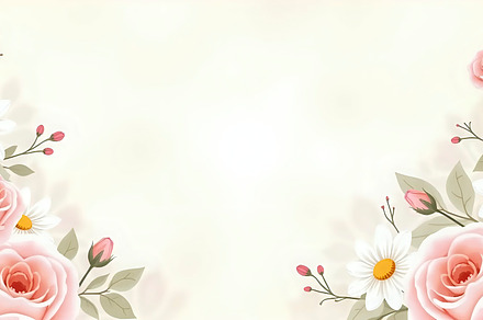 Dreamy Watercolor Floral Background, a Photo by LOGOCREATIVE