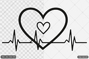 Heartbeat SVG PNG Design Bundle, an Illustration by Actual Pixel (Thumbnail 7 of 12)