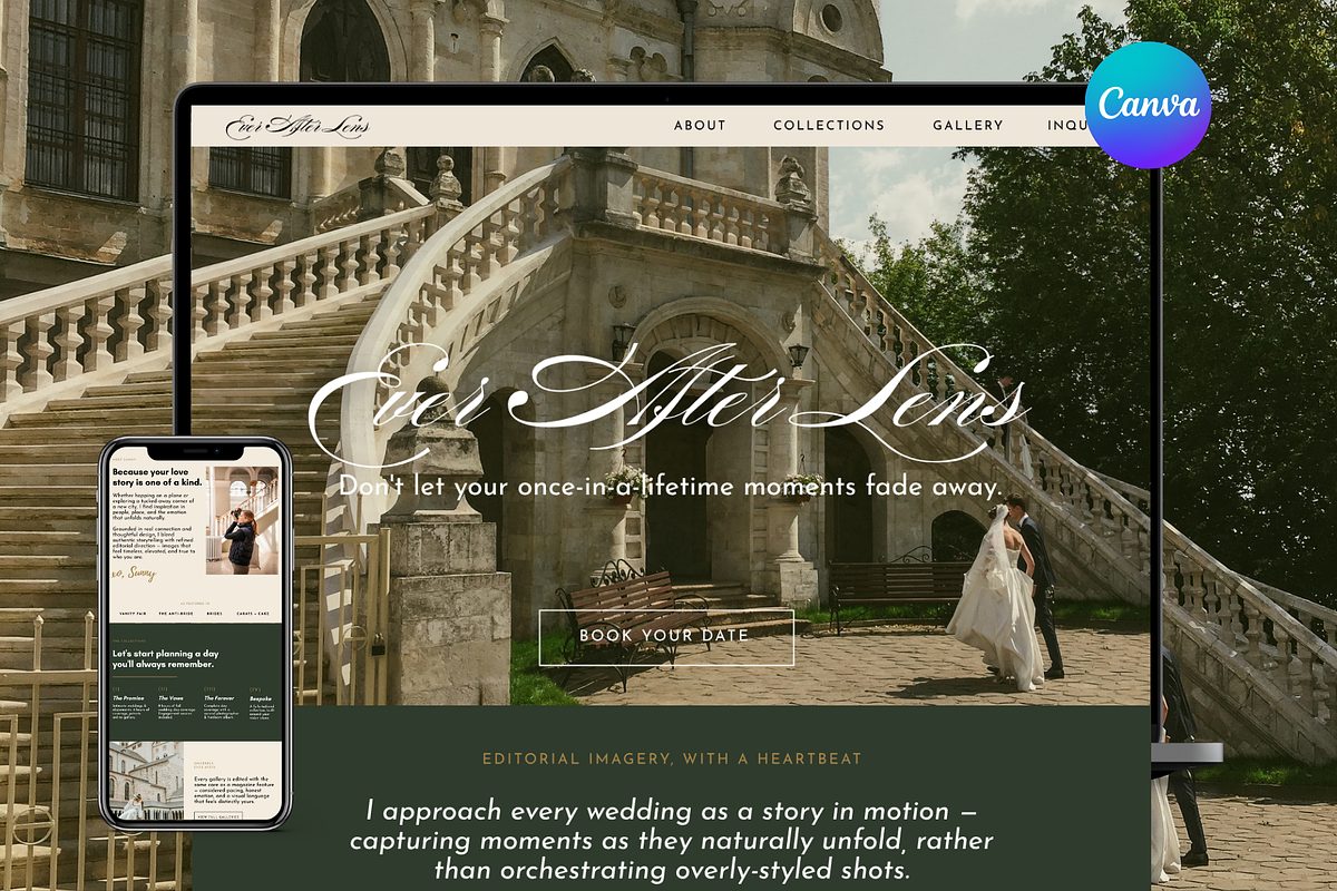 Wedding Photography Website Template, a Landing Page Template by wekreatif (Photo 1 of 5)