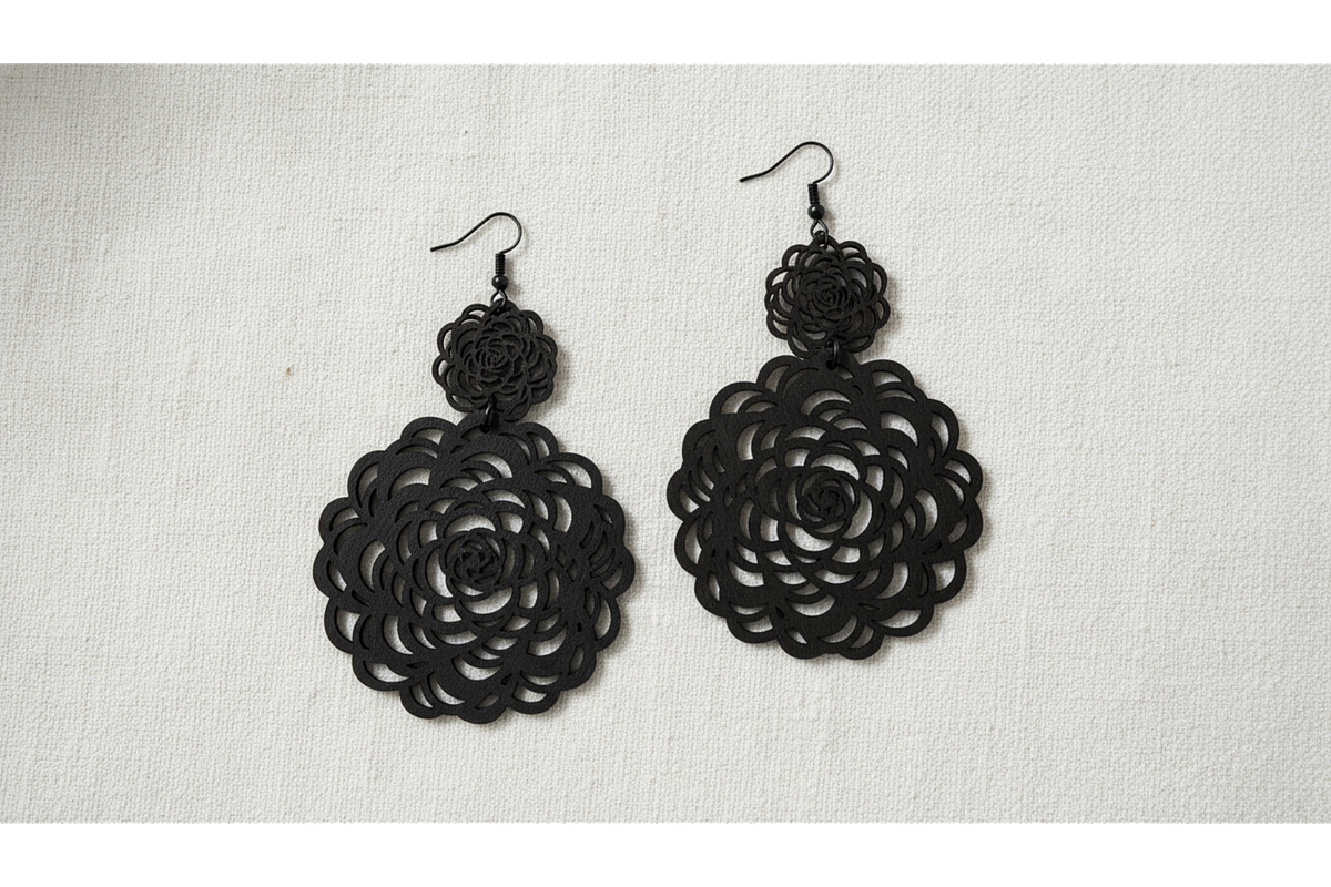 Flower Art Earring Designs, a Graphic by musafir_fashion (Photo 2 of 11)