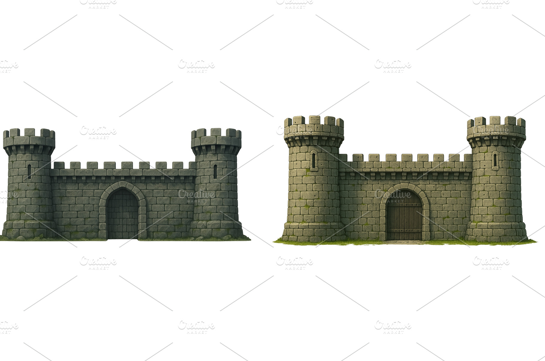Detailed view of two medieval castle, an Architecture Photo by ZinetroN