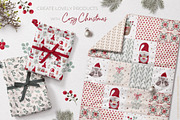 Cozy Christmas pattern & clipart, a Seasonal Illustration by Cozy pattern shop (Thumbnail 2 of 13)