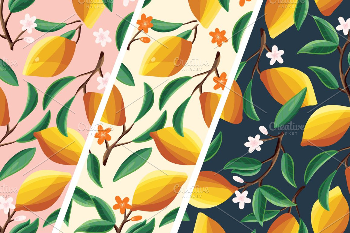 Fruit Patterns VECTOR, a Pattern Graphic by Blue Lela Design (Photo 3 of 6)