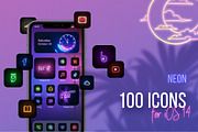 Neon - 100 iOS 14 App Icons, an Icon by iosey (Thumbnail 2 of 3)