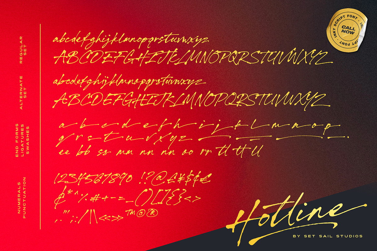 Hotline Script Font, a Script Font by Sam Parrett (Photo 7 of 7)