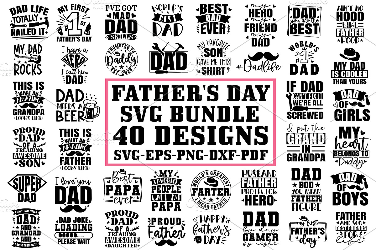 Father's Day SVG Bundle, a Graphic by Designer302 (Photo 1 of 3)