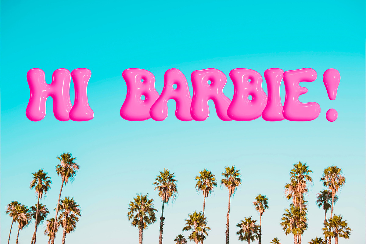 Bubble Gum | Pink 3D SVG Color Font, a Serif Font by The Creative Bix (Photo 4 of 14)