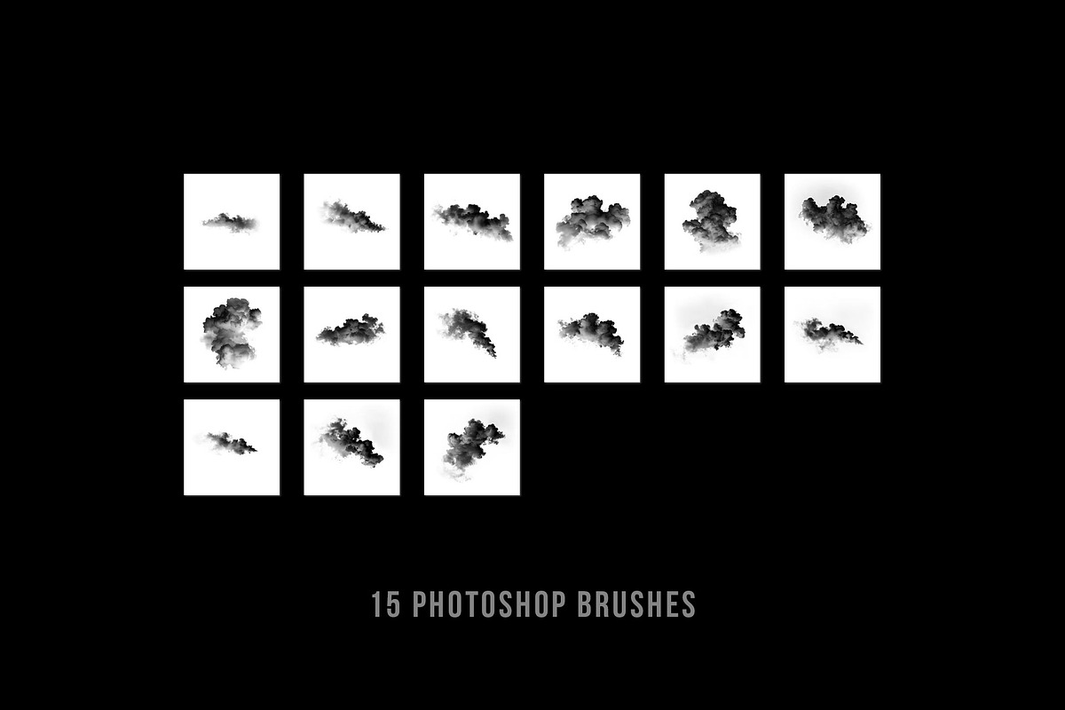 15 Cloud smoke photoshop brushes, a Brush Add-On by Walllow Creatives (Photo 3 of 3)
