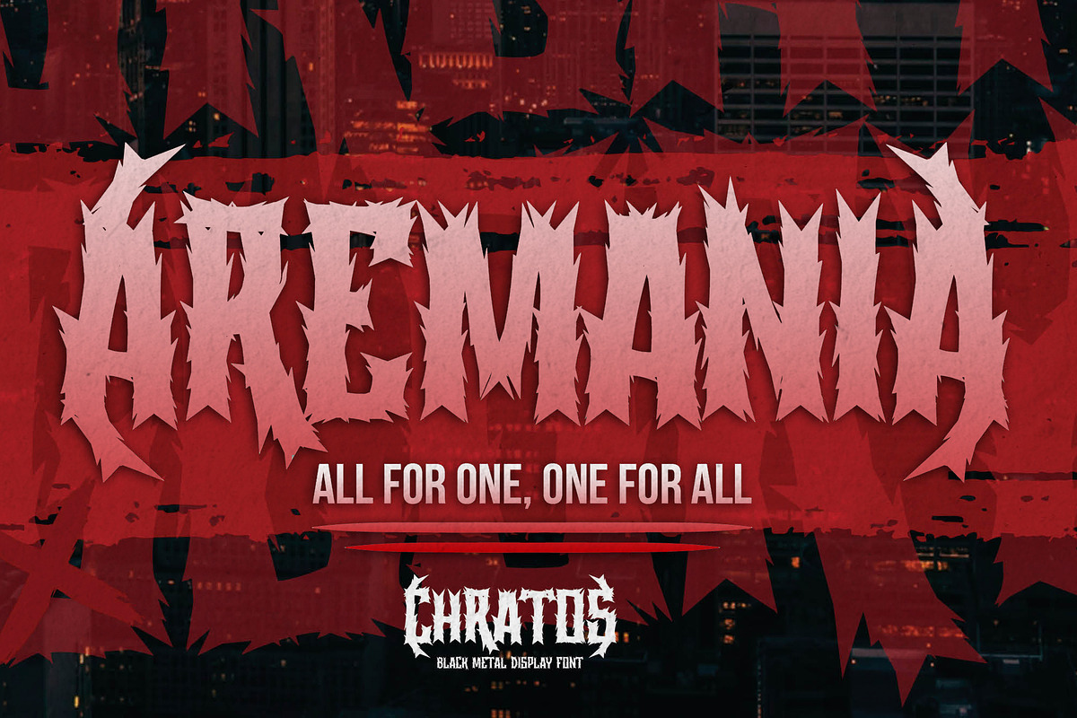 CHRATOS - Black Metal Display Font, a Font by Gassstype (Photo 6 of 8)