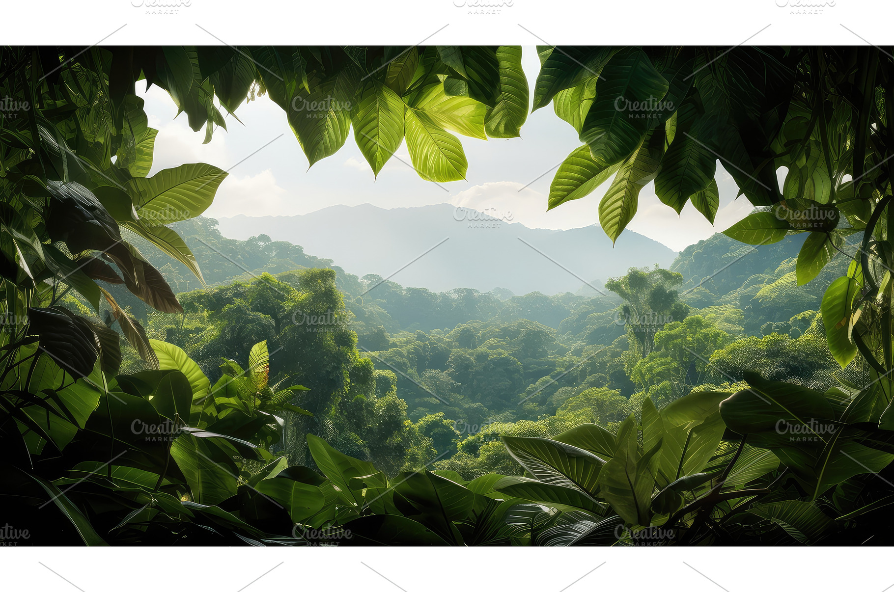 foliage leaf jungle background ai, a Background Photo by pikepicture