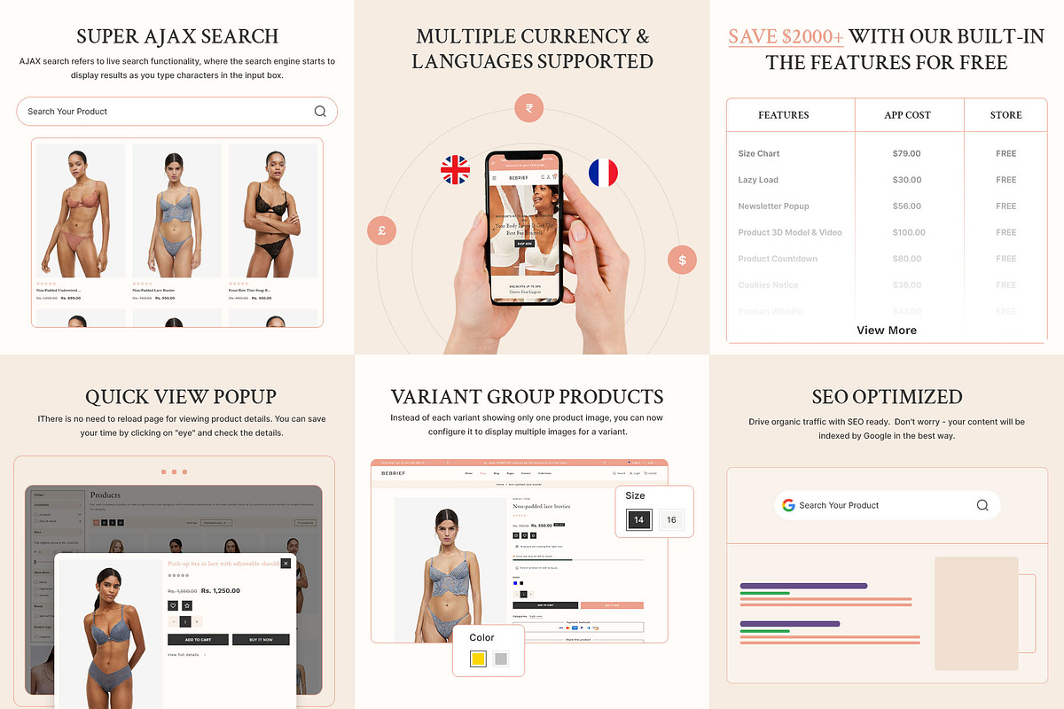 Lingerie Shopify Theme, a Shopify Template by LogicGo Shopify Experts (Photo 4 of 5)