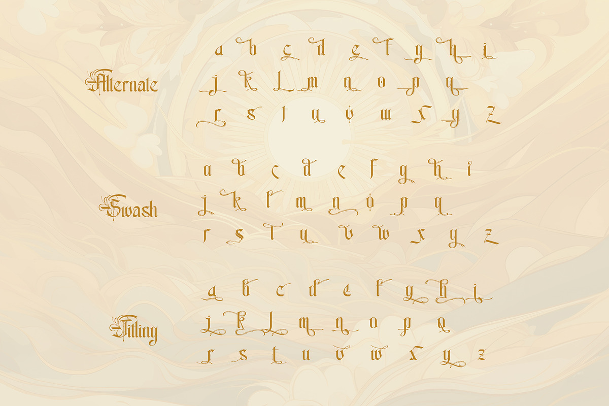 Highcrest Elegant Blackletter Font, a Blackletter Font by Letterara (Photo 12 of 15)