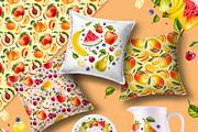 Fruits and berries. Watercolor., a Decorative Illustration by Ekaterina Mikheeva (Thumbnail 6 of 6)