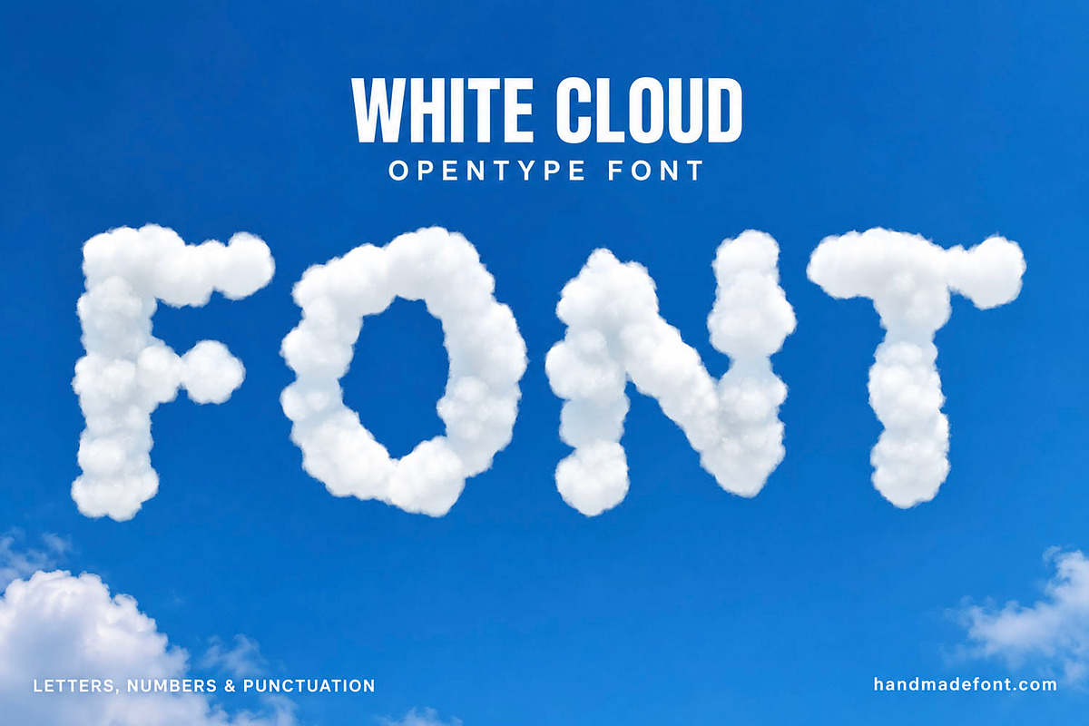 White Clouds Font, a Sans Serif Font by Handmadefont (Photo 1 of 13)