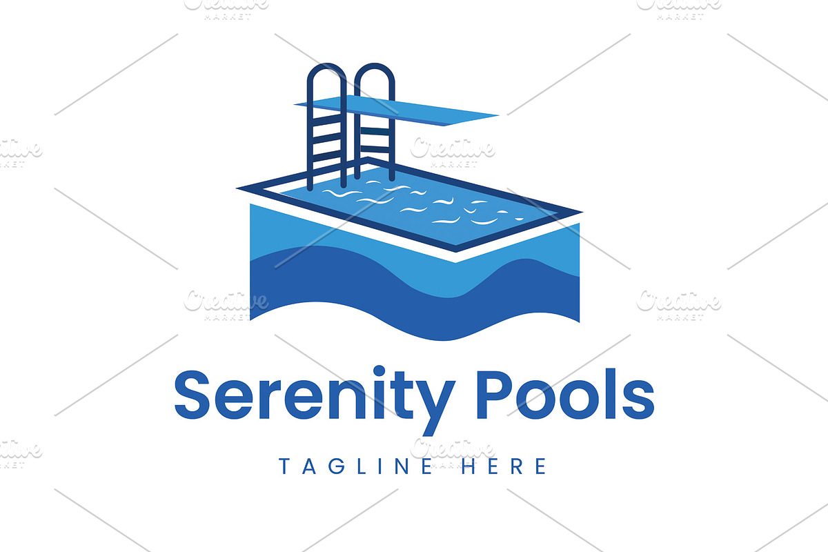 Pool Service and Cleaning Logo Desig, a Branding & Logo Template by Walldecorated
