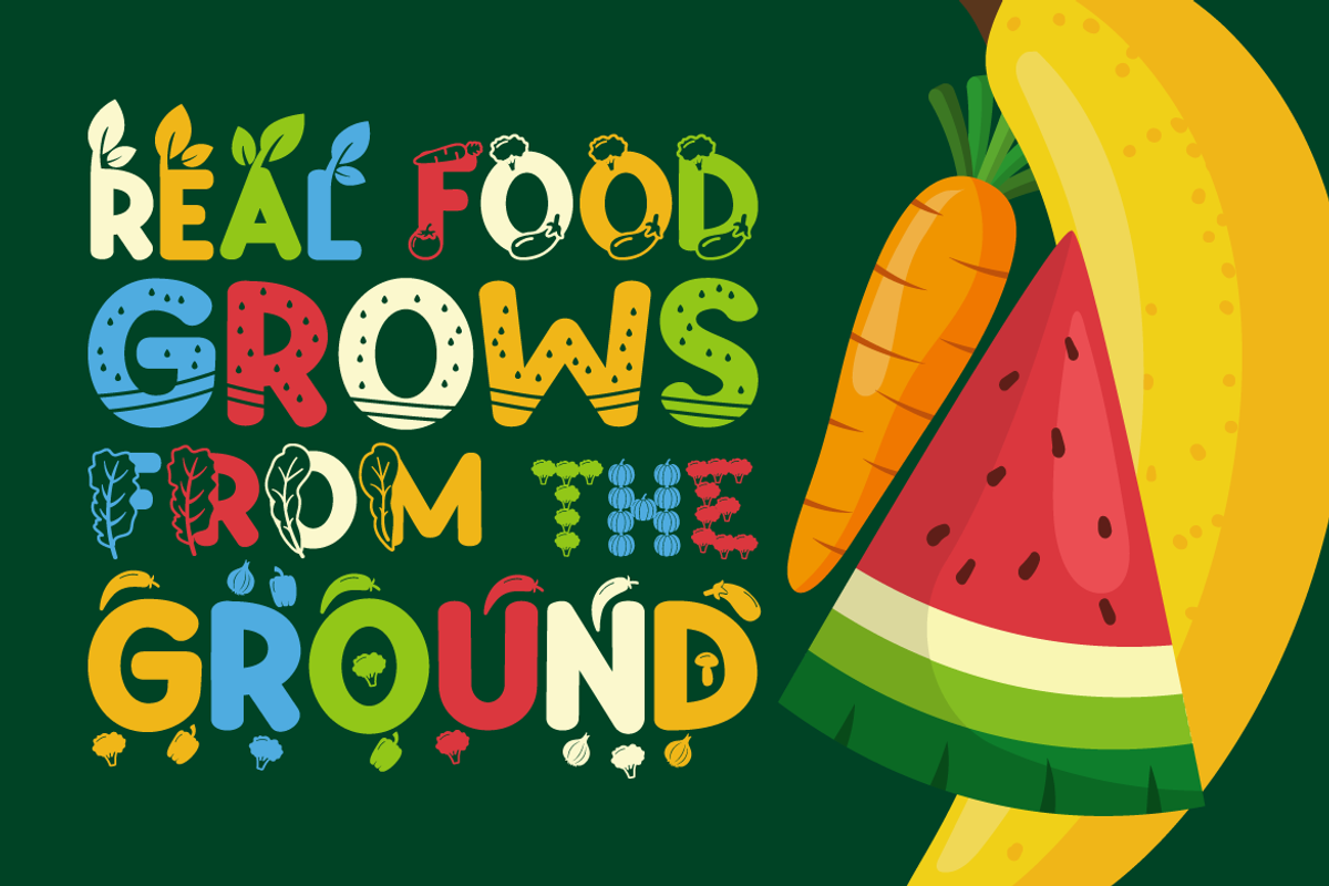 Green Delight - Quirky Vegetarian, a Font by PutraCetol Studio (Photo 6 of 11)