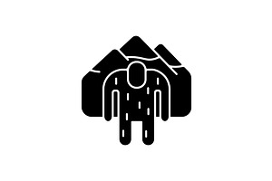 Yeti Black Glyph Icon