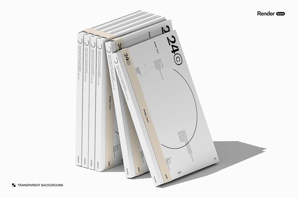 Book Mockup Set, a Books & Magazine Mockup by Renderteam (Photo 9 of 14)