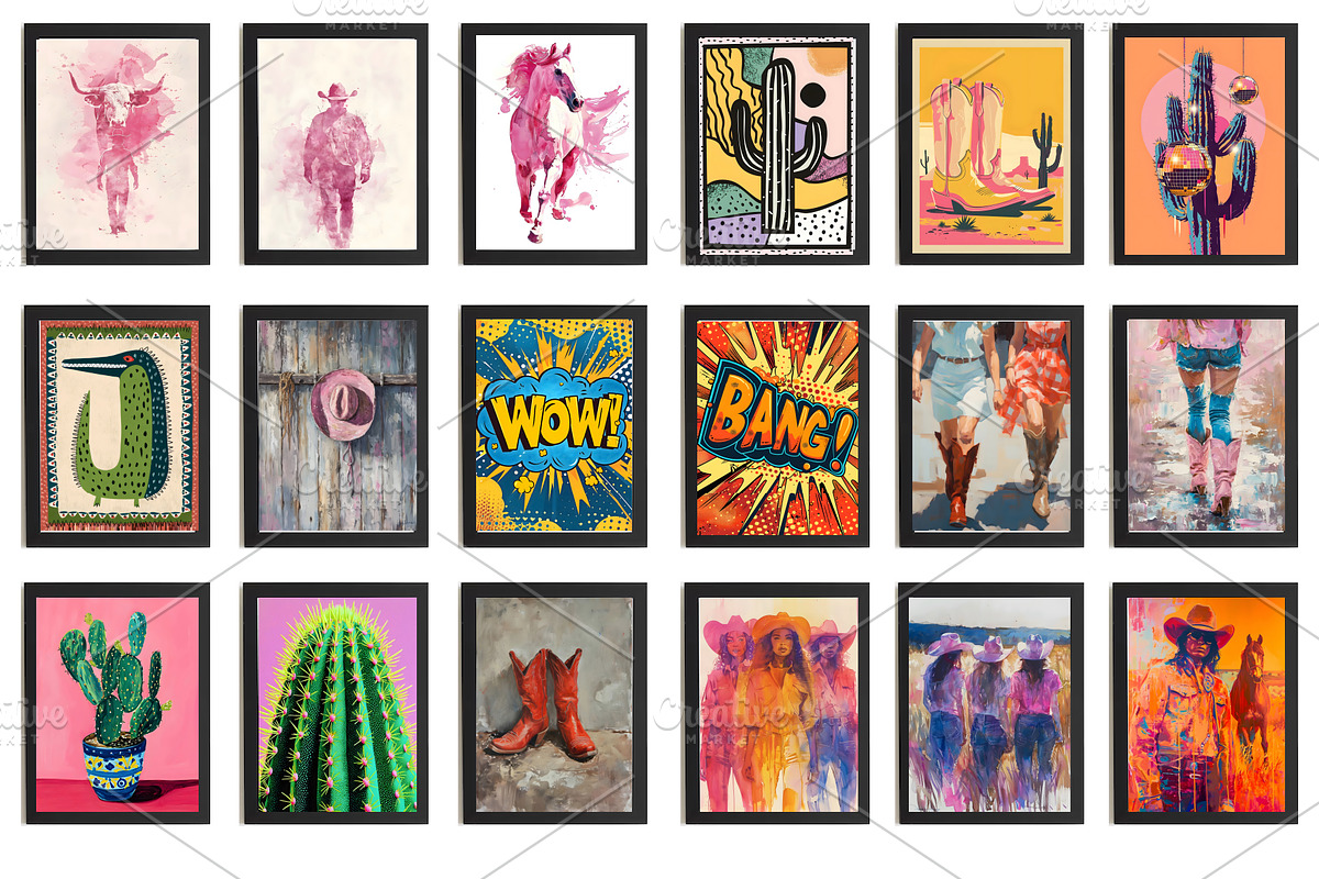 Cowgirl wall prints, Western Posters, a Background Photo by Chipshpow Graphics (Photo 2 of 10)
