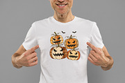 Vintage Patchwork Pumpkin Halloween, an Illustration by Daily.Designs (Thumbnail 2 of 5)