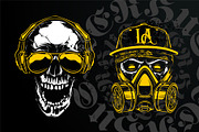 Hustler Skull Vector Art, a Decorative Illustration by Vecster (Thumbnail 6 of 7)