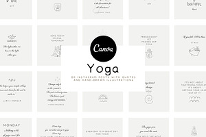 Yoga Instagram Post Templates Canva