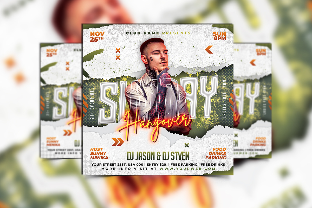 Club dj night party flyer psd design, a Flyer Template by FlyerPixles(SP11) (Photo 2 of 3)