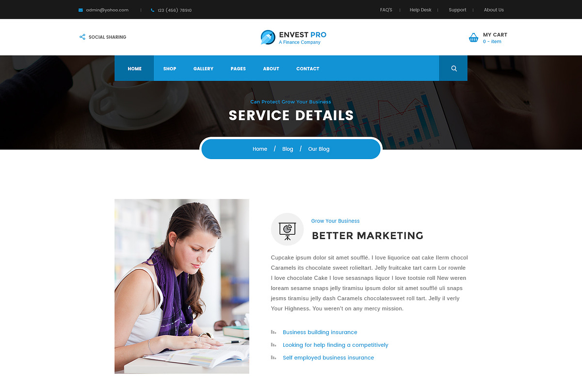 Envest Pro - Multipurpose Theme, a WordPress Template by DigitalCenturySF (Photo 11 of 18)