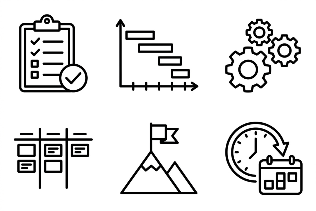 350 Project Management Icons, an Outline Icon by adenpinkstore (Photo 10 of 14)
