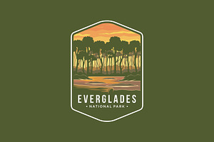 Everglades National Park Emblem Logo