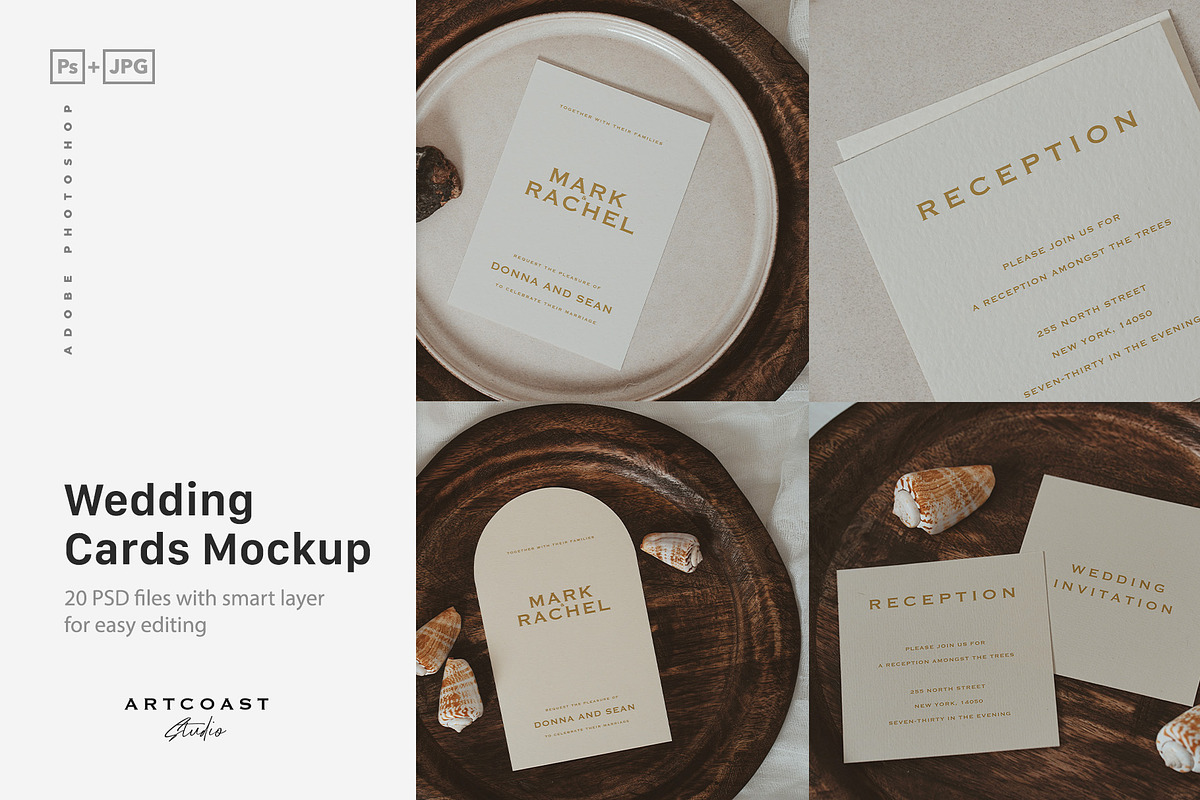 Wedding Blank Cards Mockup, a Presentation Template by Artcoast Studio (Photo 2 of 9)
