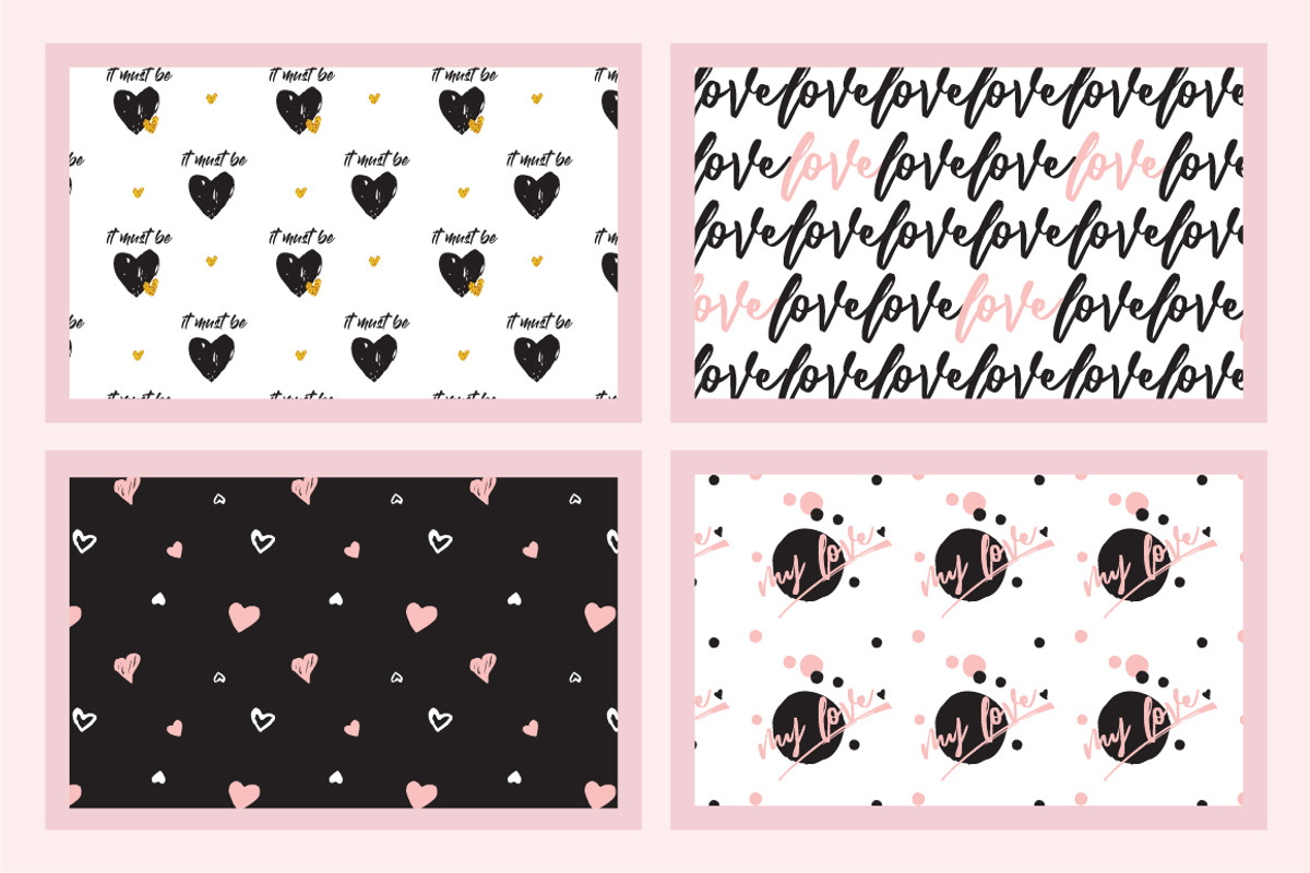 WITH LOVE- 20 seamless patterns, a Background Graphic by jenny lipets (Photo 8 of 9)