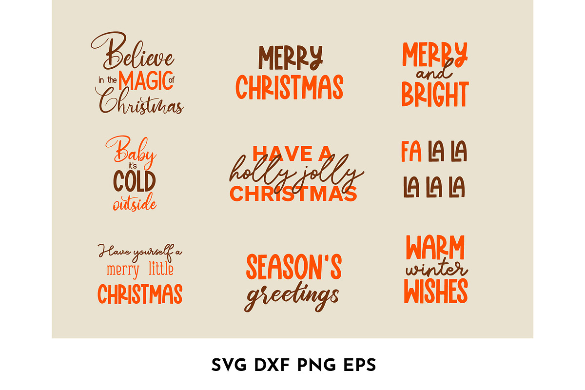 36 Minimalist Christmas Quotes SVG, an Object Graphic by AvaAva (Photo 19 of 22)