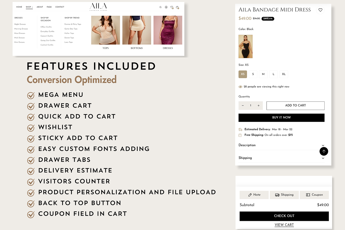 Aila Shopify Theme, Fashion Boutique, a Templates & Theme by Elite Luster (Photo 3 of 3)